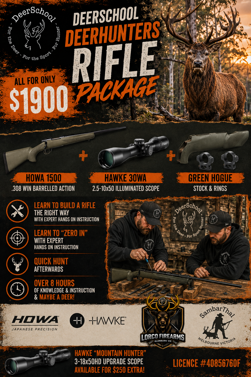 Howa 1500 308win Package with Hawke Scope !!!