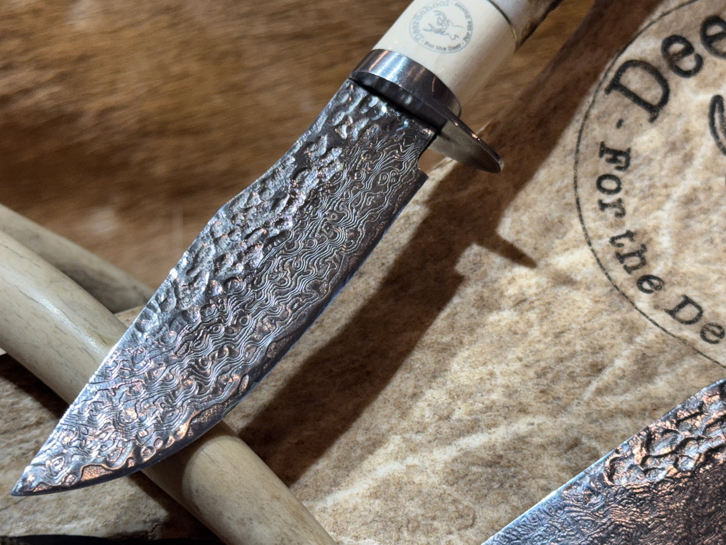 Red Deer Antler Handle Knife