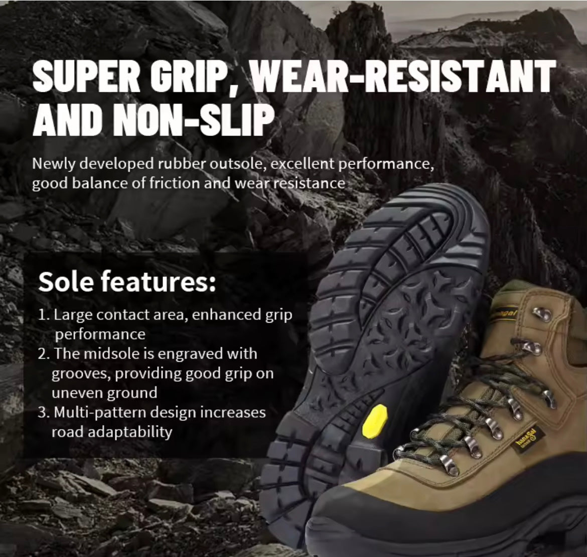 Hunting Boots Waterproof Nubuck Leather upper