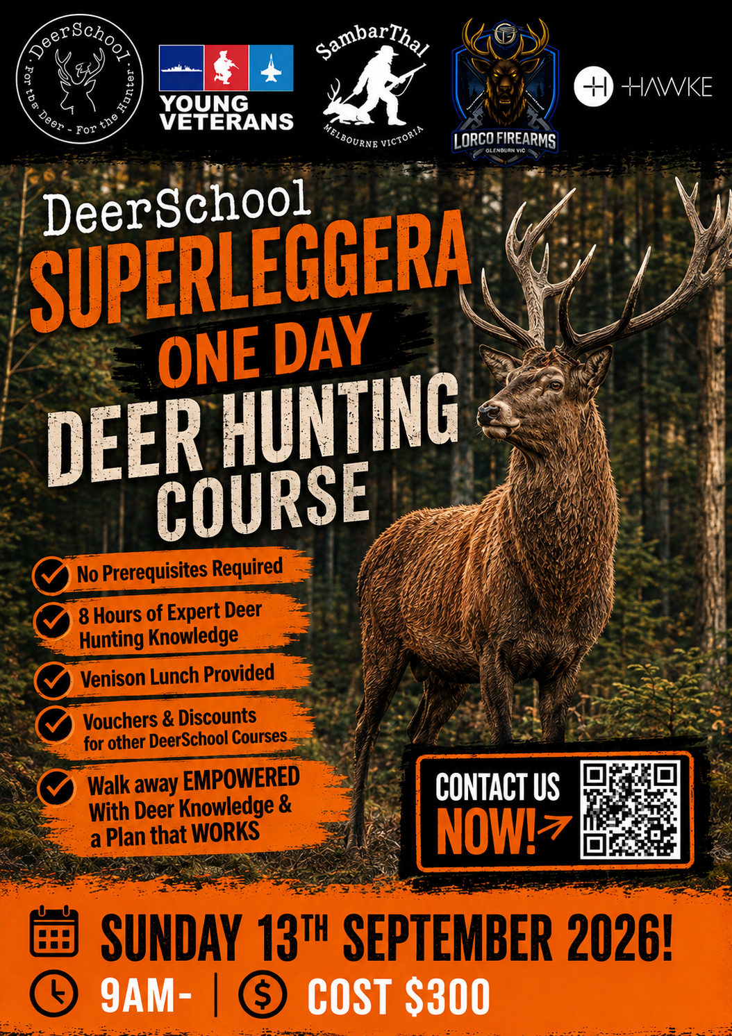 DeerSchool “SuperLeggera” 1 Day Hunting course Sunday 13th September 2026