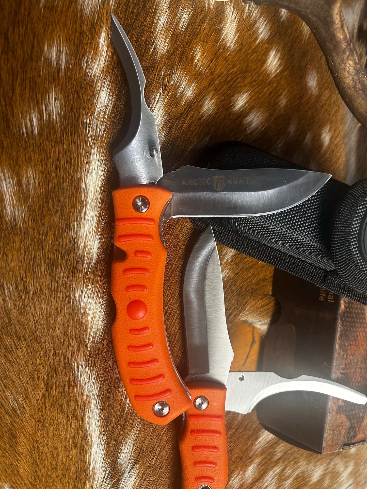 Arctic Dual blade Hunting knife with Razor Gut hook