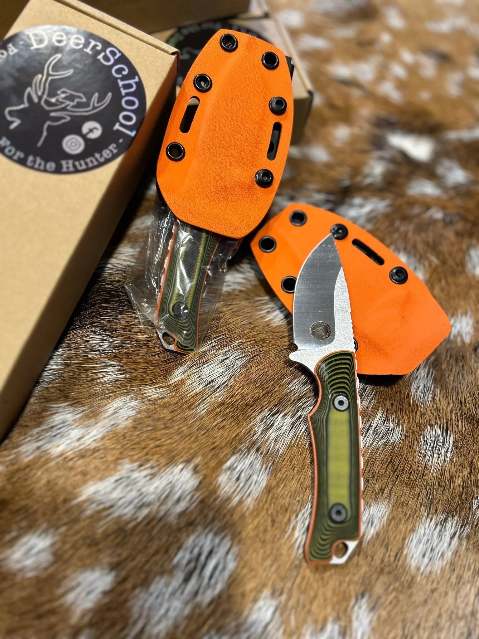 Lil Spiker Knife – Compact Deer Hunting & Butchering Knife | Razor Sharp 8Cr Steel Blade, G10 Handle + Kydex Sheath - DeerSchool Der Laden