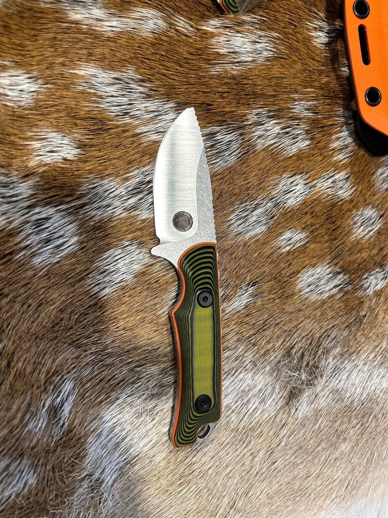 Lil Spiker Knife – Compact Deer Hunting & Butchering Knife | Razor Sharp 8Cr Steel Blade, G10 Handle + Kydex Sheath - DeerSchool Der Laden